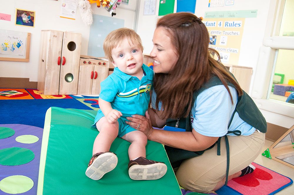 CDC employee with toddler